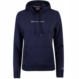 TOMMY HILFIGER BLUZA DAMSKA Z KAPTUREM GRANAT r.S - Bluzy damskie - miniaturka - grafika 1