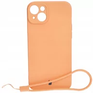 Etui i futerały do telefonów - Etui Bizon Case Silicone do iPhone 15 Plus, pomarańczowe - miniaturka - grafika 1