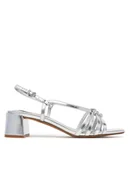 Sandały damskie - Pepe Jeans Sandały PLS90683 Srebrny - miniaturka - grafika 1