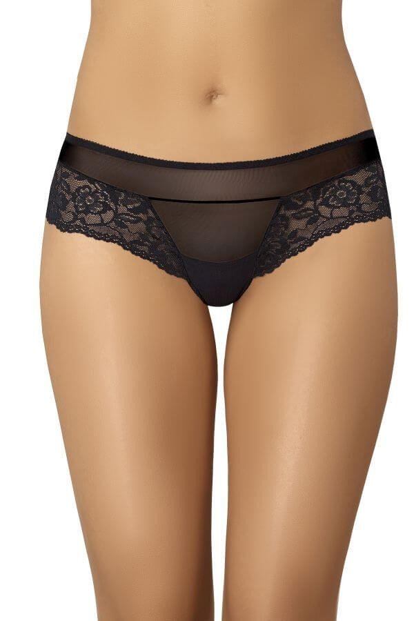 Majtki damskie brazyliany koronkowe Betti czarne, Teyli