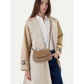 Torebki damskie - Torebka Calvin Klein Ck Brushed Flap Camera Bag LV04F3409G Beżowy - miniaturka - grafika 1