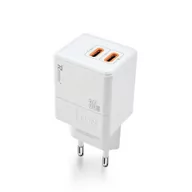 Ładowarki do telefonów - Ładowarka Sieciowa PD 35W 2x USB-C GaN Reverse U63 biała - miniaturka - grafika 1
