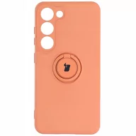 Etui i futerały do telefonów - Bizon Etui Case Silicone Ring Sq do Samsung Galaxy S23 pomarańczowe - miniaturka - grafika 1