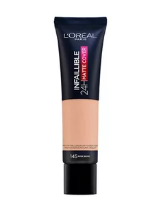 Loreal Paris Paris Infallible 24H Matte Cover podkład o długotrwałym działaniu odcień 145 Rose Beige 35 ml - Podkłady do twarzy - miniaturka - grafika 1