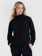 Bluzy damskie - 4F Polar ze stójką regular damski - czarny XXL - miniaturka - grafika 1