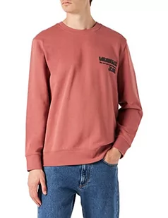Wrangler Bluza męska Slogan Crew, różowa, średnia - Bluzy męskie - miniaturka - grafika 1