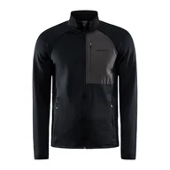 Bluzy męskie - Męska Bluza CRAFT ADV TECH FLEECE THERMAL MIDLAYER M 1911662-999000 – Czarny - miniaturka - grafika 1