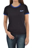 Koszulki i topy damskie - WRANGLER DOUBLE RINGER BLACK CZARNY T-SHIRT DAMSKI - miniaturka - grafika 1