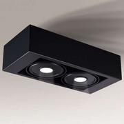 Lampy sufitowe - Shilo plafon techniczny LED Koga IL 2x(10W 1000lm) 3000K czarny 1229 - miniaturka - grafika 1