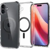Etui i futerały do telefonów - Etui SPIGEN Ultra Hybrid Mag MagSafe do Apple iPhone 16 Przezroczysto-czarny - miniaturka - grafika 1