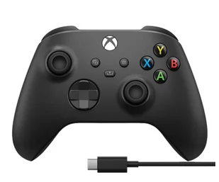 MICROSOFT Xbox Series Controller Black +  kabel USB-C (1V8-00002) - Kontrolery do Xbox - miniaturka - grafika 1