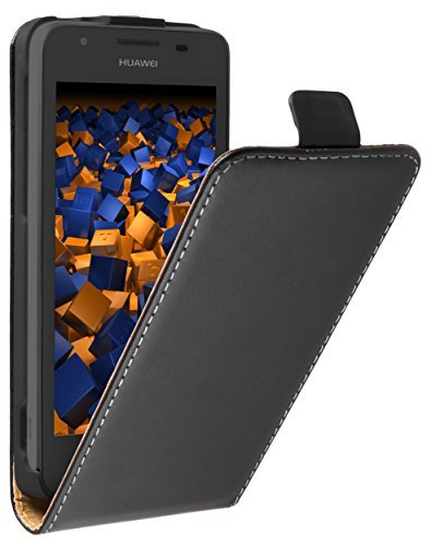 mumbi etui z klapką kompatybilne z Huawei Ascend G525 Dual etui na telefon komórkowy Case Wallet, czarne