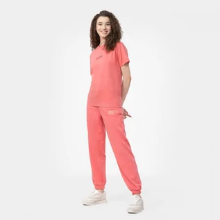 Spodnie sportowe damskie - Damskie spodnie dresowe FILA BANDIRMA high waist sweat pants - koralowe - grafika 1