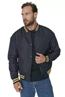 Kurtki męskie - Trendyol Męska kurtka zimowa typu college, jednokolorowa, oversize, granatowy, XL, granatowy, XL - miniaturka - grafika 1