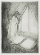 Plakaty - The Girl at the Window (1894), Edvard Munch -  plakat Wymiar do wyboru: 50x70 cm - miniaturka - grafika 1