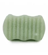 Chusteczki do demakijażu - Gąbka Konjac do twarzy i ciała, Fala, Zielona Herbata, aż 10 x 6 cm, Bebevisa - miniaturka - grafika 1