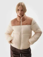 Kurtki damskie - Kurtka damska zimowa puchowa 4F 4FWAW24TDJAF469-83S Brązowy - miniaturka - grafika 1