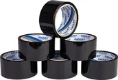 Taśmy klejące - Smart Taśma Pakowa SMART CZARNA Akryl 48/50y - 6 szt. - miniaturka - grafika 1