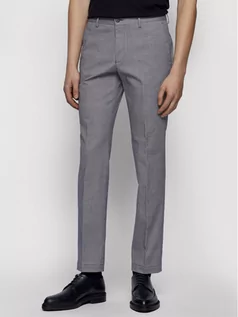 Spodnie męskie - BOSS Spodnie materiałowe Stanino17-W 50450182 Szary Slim Fit - grafika 1