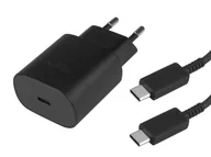 Ładowarki do telefonów - ŁADOWARKA SIECIOWA USB-C TYP-C 3A CZARNA DO SAMSUNG EP-TA800 + DG977 SUPER FAST CHARGING 32000mA QUICK - miniaturka - grafika 1