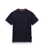 Koszulki męskie - t-shirt uomo napapijri s-badge np0a4i3n 1761 blu marine - miniaturka - grafika 1