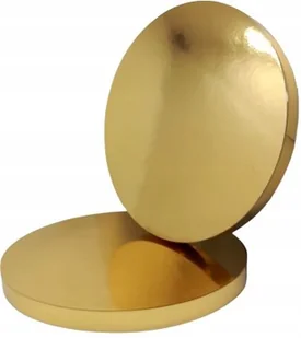 Zestaw PODKŁAD POD TORT ZŁOTY 30 CM GRUBY STYRODUR 2 CM+ZŁOTY BOK - Dodatki do ciast w proszku - miniaturka - grafika 1