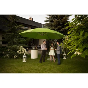 Parasol ogrodowy Litex Garden Ibiza 420 cm zielony - Parasole ogrodowe - miniaturka - grafika 6