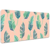 Podkładki na biurko - Podkładka na biurko Tropikalne liście brzoskwini 100x50 cm - miniaturka - grafika 1