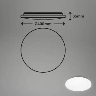 Briloner Łazienkowa lampa sufitowa LED Case do łazienki IP44 3000K Ø 40cm - Lampy sufitowe - miniaturka - grafika 3