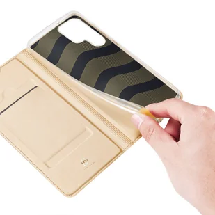 Dux Ducis Skin Pro kabura etui pokrowiec z klapką Samsung Galaxy S22 Ultra złoty - Etui i futerały do telefonów - miniaturka - grafika 8