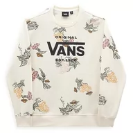Bluzy damskie - Vans Bluza damska Aop-Ed Crew Fleece, antyczna biel, XL, Antyczna biel, XL - miniaturka - grafika 1