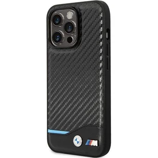 Etui BMW BMHCP13X22NBCK iPhone 13 Pro Max 6.7" czarny/black hardcase Leather Carbon - Etui i futerały do telefonów - miniaturka - grafika 2