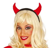 Dodatki do strojów karnawałowych - Opaska Rogi Diabła Czerwone - miniaturka - grafika 1
