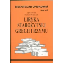 Biblios Liryka starożytnej Grecji i Rzymu - zeszyt 89 - Danuta Polańczyk - Lektury szkoła podstawowa - miniaturka - grafika 2