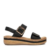 Sandały damskie - Sandały Rieker CEO-V0951-00 Czarny - miniaturka - grafika 1