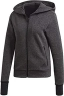 Bluzy damskie - adidas Damska bluza z kapturem W Ver Fz Hd szary Leprme M - miniaturka - grafika 1