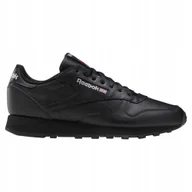 Buty sportowe męskie - Buty męskie sportowe Reebok Classic Leather czarne 100008494 44,5 - miniaturka - grafika 1