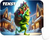 Podkładki pod mysz - PODKŁADKA POD MYSZKĘ Z GRINCH ŚWIĘTA MIKOŁAJ PREZENT -TEKST -20X24 - miniaturka - grafika 1