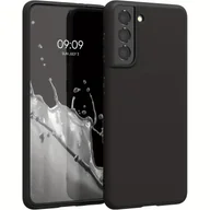 Etui i futerały do telefonów - TEMU Etui na telefon - Cienkie i elastyczne czarne matowe silikonowe etui ochronne na Samsung Galaxy S21, zaprojektowane odporne na wstrząsy - miniaturka - grafika 1