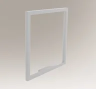 Lampy ścienne - Shilo Industrialna LAMPA kinkiet ZAOSU 7901 prostokątna OPRAWA metalowa ścienna rama frame biała 7901 - miniaturka - grafika 1