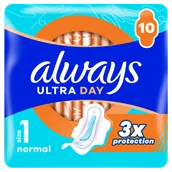 Podpaski - Always Ultra Day, podpaski ze skrzydełkami, Normal, 10 sztuk - miniaturka - grafika 1