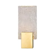 Lampy ścienne - Maxlight Szklany kinkiet VETRO W0289 ścienny LED 3W 3000K do salonu złoty W0289 - miniaturka - grafika 1