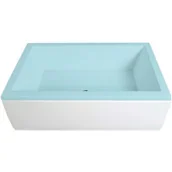 Obudowy brodzików - Polysan Deep Plain Nika obudowa do brodzika 150 cm frontowa biała 73201 - miniaturka - grafika 1