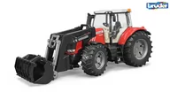 Samochody i pojazdy dla dzieci - Bruder Traktor MASSEY FERGUSON Z ŁADOWACZEM (03047) 4001702030476 - miniaturka - grafika 1