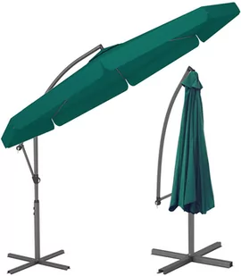 Parasol z wysięgnikiem Funfit Garden zielony 350 x 250 cm - Parasole ogrodowe - miniaturka - grafika 1