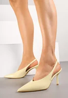 Sandały damskie - Żółte Sandały Vices na Szpilce z Noskiem w Szpic Tillasia - miniaturka - grafika 1