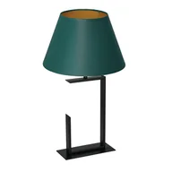 Lampy stojące - Luminex H 520 Black 3412 Lampa stołowa lampka 1x60W E27 czarny/zielony/złoty - miniaturka - grafika 1