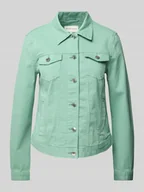 Kurtki damskie - Kurtka jeansowa o kroju regular fit z mieszanki bawełny - miniaturka - grafika 1
