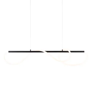Wisząca lampa Laguna P0512 Maxlight LED 30W 3000K wąż świetlny czarny biały - Lampy sufitowe - miniaturka - grafika 1