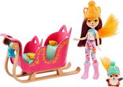 Lalki dla dziewczynek - Mattel Enchantimals Zimowe sanie GJX31 FJH11 - miniaturka - grafika 1